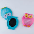 Private Label Printed Hair Brush Owl Shape Hair Brush with Mirror Animal Shape Mirror