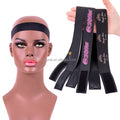 AliLeader Adjustable Fabric Elastic Wig Edge Bands Custom Logo Magic Paste Melt High Quality Polyester for Lace Frontal Wigs