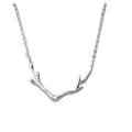 Reeti 925 Sterling Silver Antler Necklaces Pendant Fashion Sterling Silver Jewelry Statement for Women Bijoux