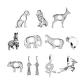 Pan Charms Bracelet Kudu Hippo Beads for Women Jewelry 925 Silver Fit Original South Africa Springbok Lion King Zebra Elephant