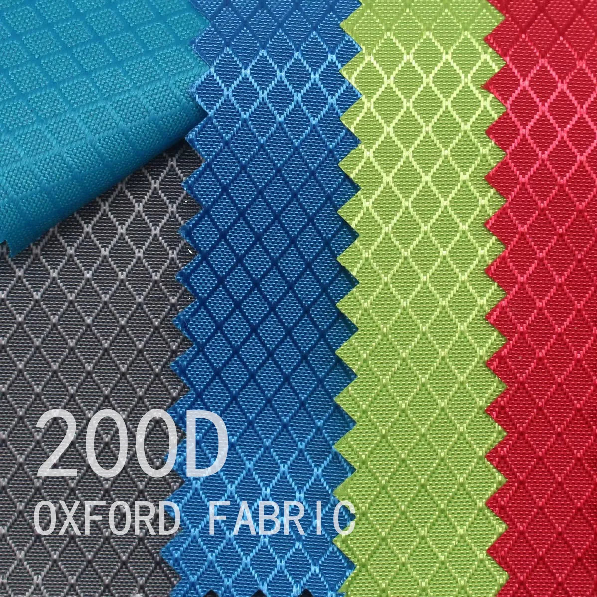 Quality Wholesale 100 Polyester Diamond Grid Oxford Waterproof PU PVC Luggage Pencil Case Custom Color Oxford Fabric