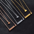 Colar OEM Gold Plated Necklaces Stainless Steel Jewelry Hollow Heart Double Layer Custom Name Necklace Best Friend