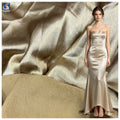YX977 160gsm 150D*200D Hot Stamping Film 100% Polyester Silky Satin Fabric Luxurious Laser Lurex Background Gowns Satin Fabric MegaBDM