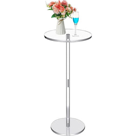 Small Clear Acrylic Round Drink Table 10
