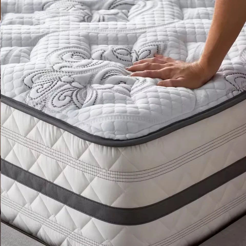 Luxury Comfort Single Size Hotel Mattress Memory Foam & Pocket Spring with Cooling Latex Modern Design for Bedroom