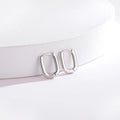 Anniversary Engagement Gift Party Silver Gold Statement Hoop Earrings New Arrivales Trendy Wholesale  Contracted Earrings