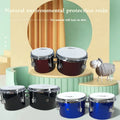 Aiersi Factory Price Quality Basic Hand Percussion Blue Colour Bongo Drum Mix 6 and 8 Inch Maple Wood Africa Music Instrument