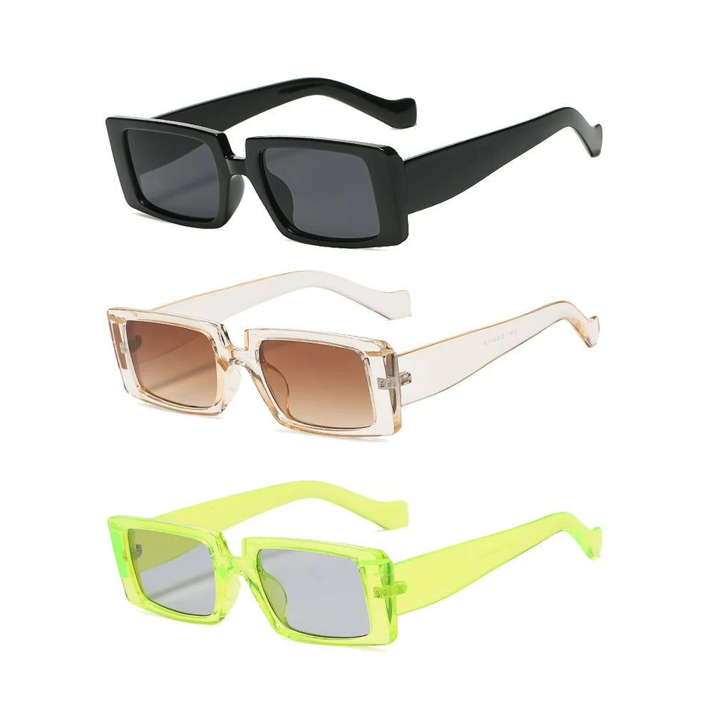 2023 Hot Fashion Trendy Vendors Wholesale Boutique Cheap Women Small Pink Square Rectangle Frames Shades Sun Glasses Sunglasses