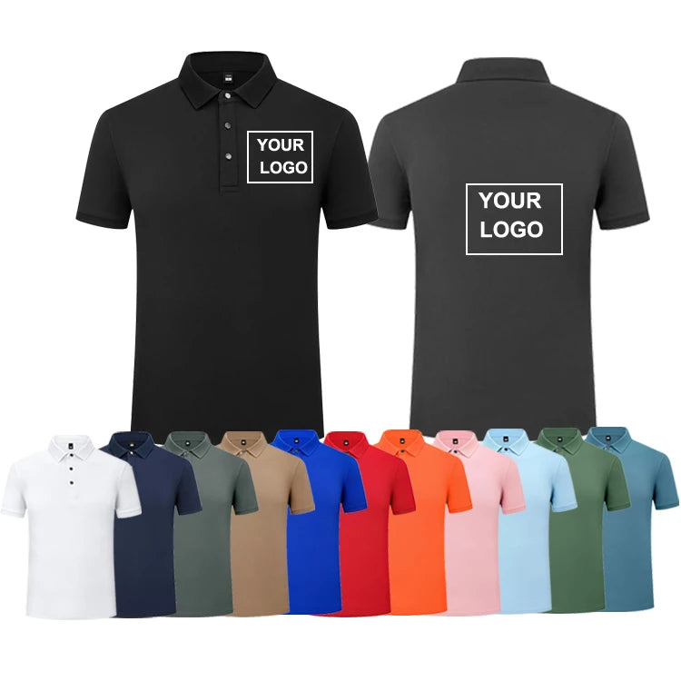 Wholesale Breathable Quick Dry Golf Polo Shirts Custom Embroidery Printed 100% Polyester Pique Performance Tactical Polo T-Shirt