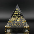 Wholesale Cheap Crystal Crafts 60mm Glass Energy Pyramid Cube Paperweight for Souvenir Gift