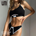 Custom Logo New Arrivals Women Sexy Underwear Crop Tops Panties 2 Piece Clothes Set MegaBDM