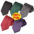 Wholesale Low Price Men's Solid Color Polyester Neckties Custom Logo Microfiber Woven Handmade Business Neck Tie for Men