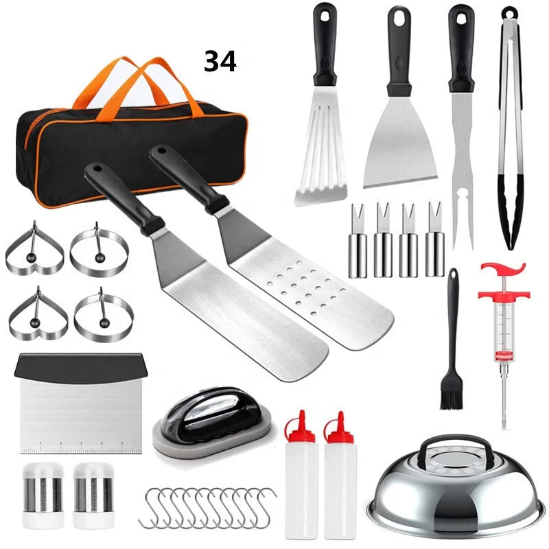 Hot Selling Naixin Stainless Steel Outdoor Grill Set BBQ Tools with Heat Resistant & Non-Stick Features for Premium Grilling