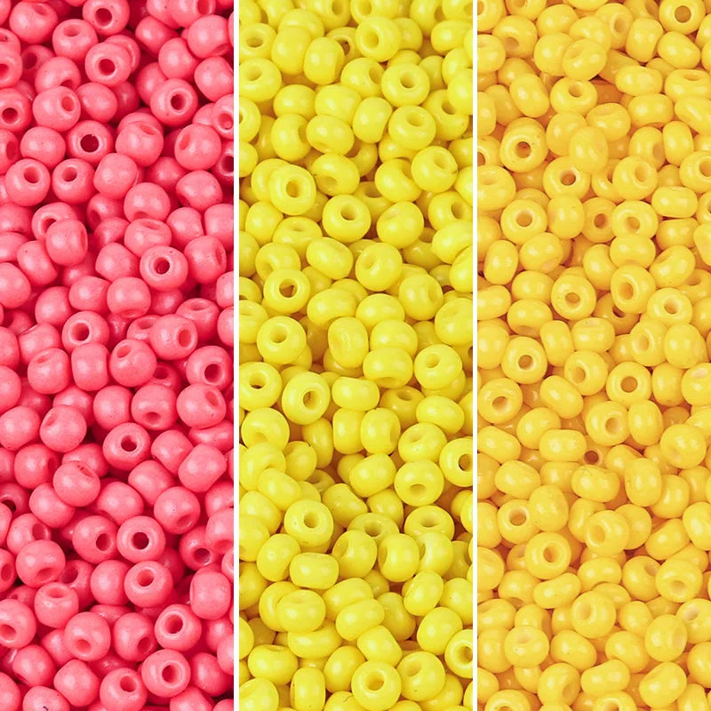 Ready to Ship 450g/pack  Colorful 4mm Glass Seed Beads Solid Color Glass Beads for Diy Jewelry Making