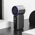 Premium Compact Size Mini Fan 5 Speed LED Display Handheld Fan 1200mAh Rechargeable Turbo Fan for Dorm Use