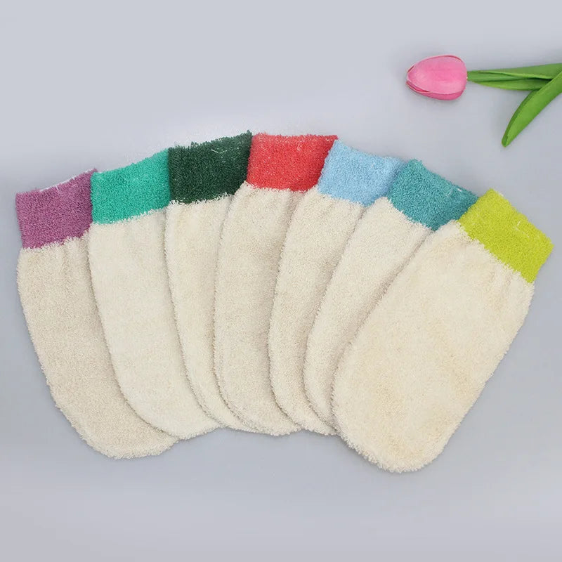 Eco-Friendly Natural Sisal Hemp Bamboo Bath Mitt Glove Jute Bath Sponge Scrubbing Body Scrubber Exfoliating Shower Ball
