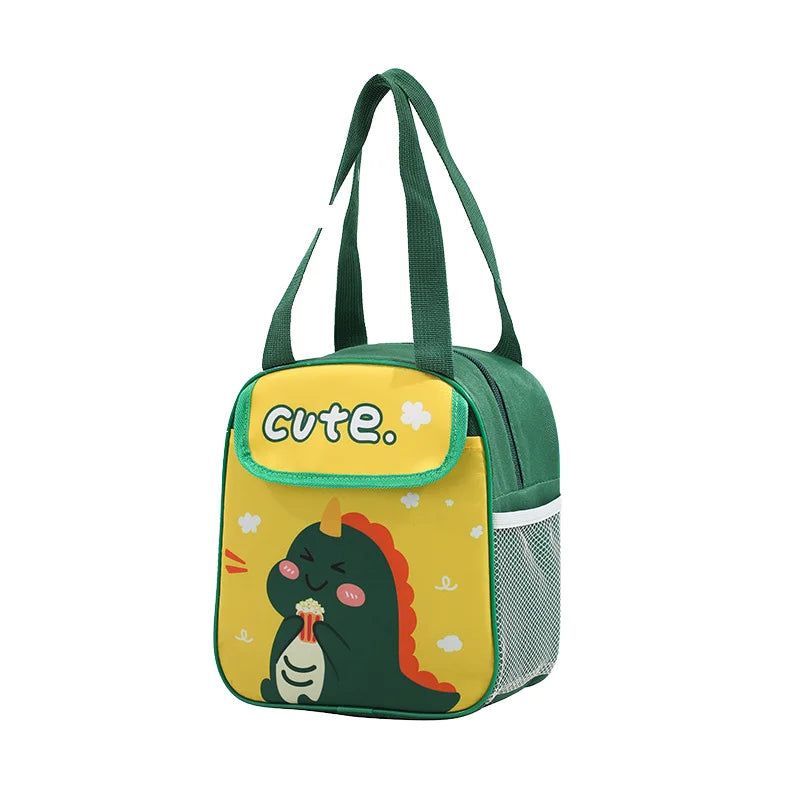 Cute Cartoon Waterproof Thickened Insulated Lunch Box Kids Handbag with Storage and Organizing Features