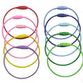 15cm Colorful Stainless Steel Wire Cable Key Ring Hook Key Chains With Rope Luggage Tags Screw Lock Cable Wire Rope Key Chain