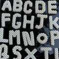 Handmade Eco-Friendly Chenille Fabric Custom Bead Letter Patch Applique Iron-On Style Hat Decor