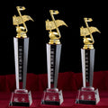 Professional Custom Musical Competition Crystal Glass Trophy Awards Plaque Etched Logo