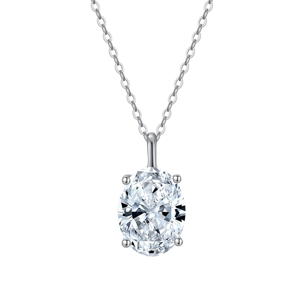 RINNTIN APN11 Custom Jewelry Minimalist Collection Cubic Zircon Pigeon Egg Pendant Real 925 Sterling Silver for Women