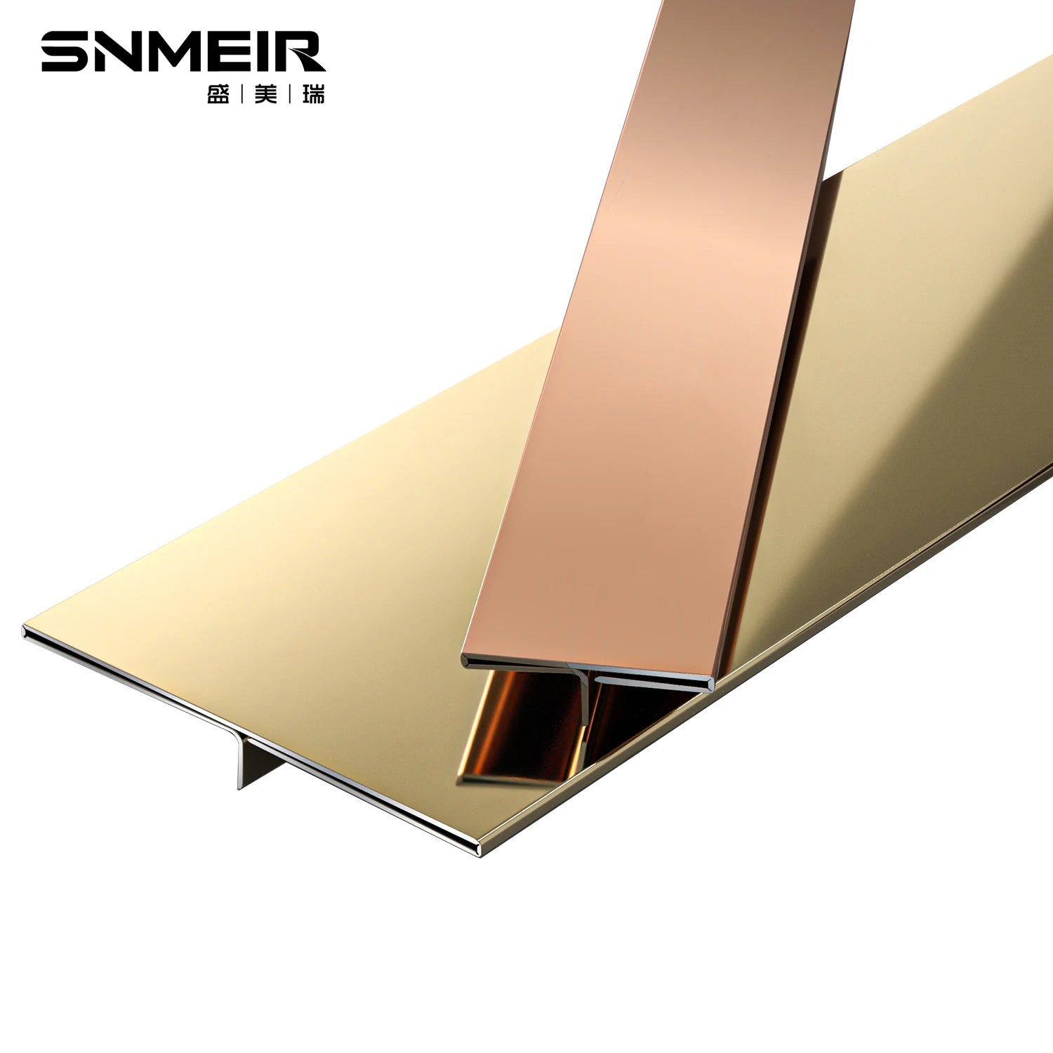 Decorative Stainless Steel Strip Metal Stainless Steel T Shape Tile Edge Trim Corner