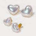 Summer Exquisite Retro Heart-shaped Magic Color Mabei Love Pearls Earrings for Women