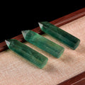 Green Fluorite Chakra Healing Crystal Wand Faceted Single Pointed Prism Polished Reiki Crystals for Home Decor Love OPP Bags