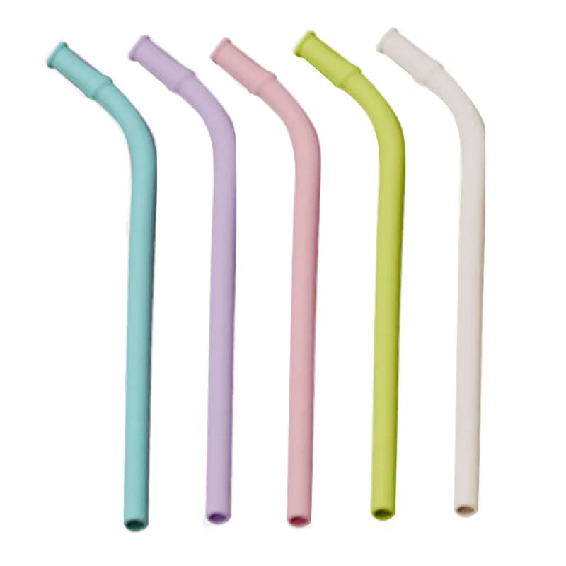 ONEQUAN Wholesale BPA Free Reusable Coffee Straw Silicone Collapsible Straws