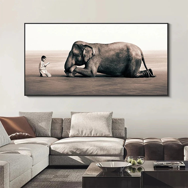 Elephant Wall Art Home Decor Zen Art Poster Print Canvas Art Animal Picture Canvas Painting