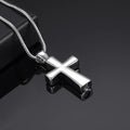 Cross Urn Necklace Stainless Steel Ashes Cremation Cross Cemetery Memorial Locket Claddagh Holder Keepsake Locket Jar Pendant