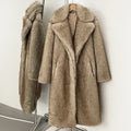 OFTBUY Women Faux Fox Fur Coat Lady Autumn Winter Warm Long Jackets Artificial Imitation Fur Furry Outerwear Elegant Thick