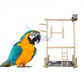 Parrot Interactive Bird Toy - Entertaining Parrot Toy Set with Climbing Frame Ladder Swing and Rope Perch