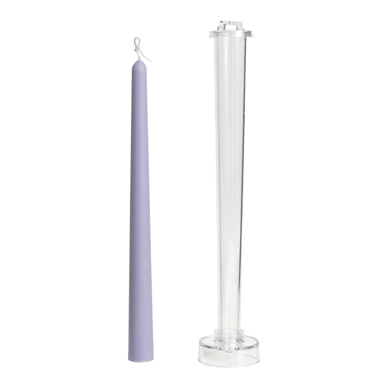 DIY 10/ 12 Inch Clear Plastic Tapered Candlesticks Candle Making Mold Supplies for Party Dinner AcrylicTaper Candle Mold