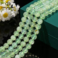 JD GEMS Wholesale Natural Green Faceted Quartz Grape Stone Gemstone Round Raw Loose Prehnite Stone Beads for Jewelry Making