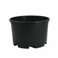 Household Large Black Modern Plastic Balcony Planting Succulent Flower Pot for Home & Garden MegaBDM