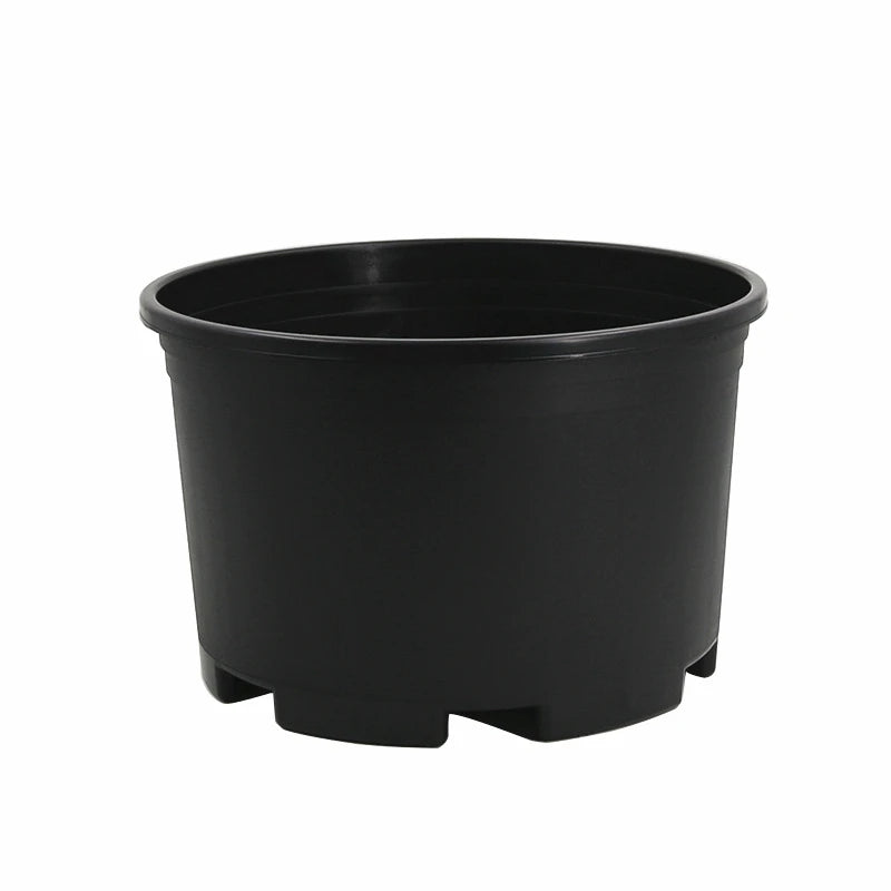 Household Large Black Modern Plastic Balcony Planting Succulent Flower Pot for Home & Garden MegaBDM