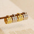 High Quality Fashion Jewelry 925 Sterling Silver Plain Multi-storey Irregular Gold Plated Hoop Earring Jewelry for Women