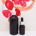 Gloss Black 100ml 30ml Essential Oil Dropper Bottle with White Dropper Lid