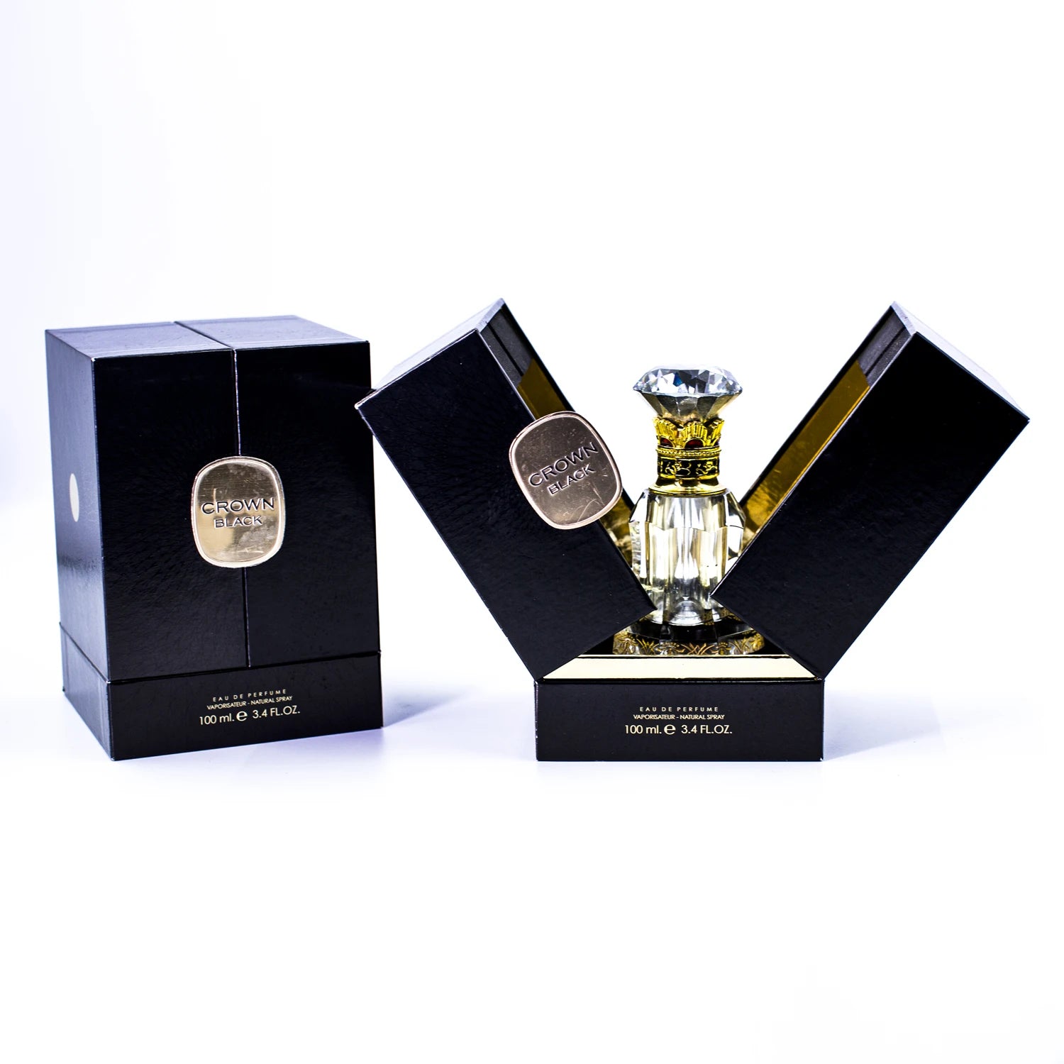 Black Customized Rigid Cardboard Magnetic Luxury Packing Paper Gift Boxes for Parfum Liquid Makeup