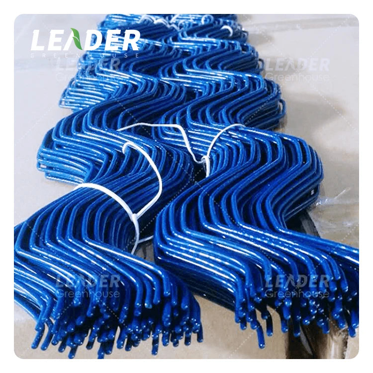 Professional Greenhouse Used Film Fixing 2.3mm Plastic Coated Spring Wire 2m Zigzag Wire