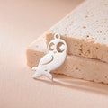 Fashion Stainless Steel Owl Charm Hollow Owl Animal Custom Pendant Jewelry Accessories for Necklace Bracelet