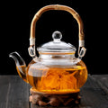 Hot Selling 600ml Gongfu Pot Set Handmade Turkish Tea Kettle Top Bamboo Handle Christmas Stocked Free Sample Custom