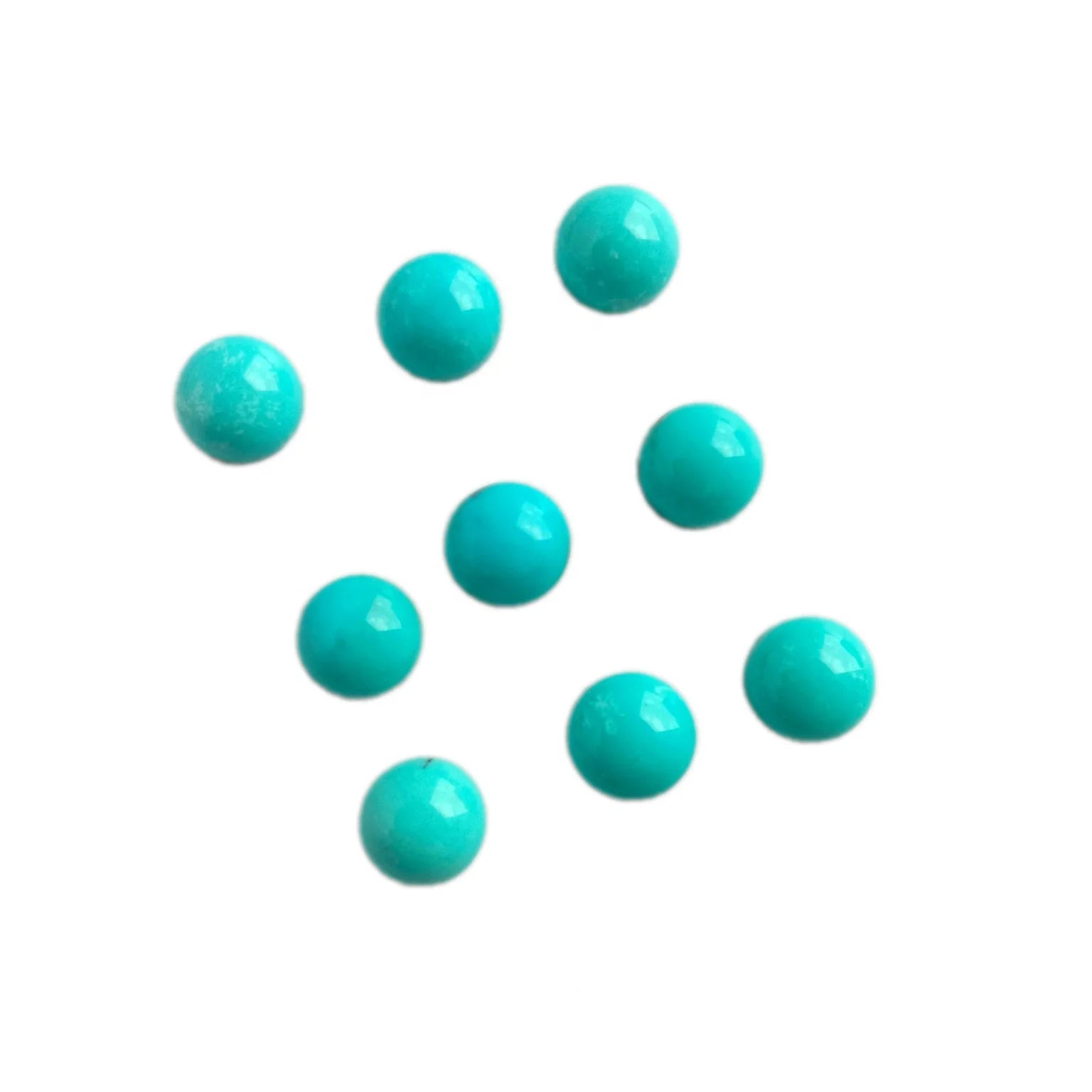 Natural 6mm blue Turquoise Cabochon Earring Sets/ Sold As