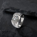 New 925 Silver Rings Engagement 2 Carat Diamond Moissanite Ring for Men Luxury Jewelry Wholesale Fashion Rings