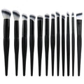 New Hot Selling Custom Private Logo Foundation Concealer Eye Detail Nose Shadow Wood Handle Professional Black Makeup Brushes