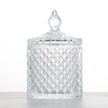Longan Clear Glass Jar with Lid Q-tip Dispenser and Swab Holder Elegant Mason Jar Decor for Home Use