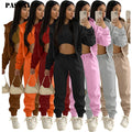PASUXI 2 Piece Sets Women Tracksuit Oversized Suit Trouser Suits Female Sweatshirt Solid Sports Hoodie Sportswear