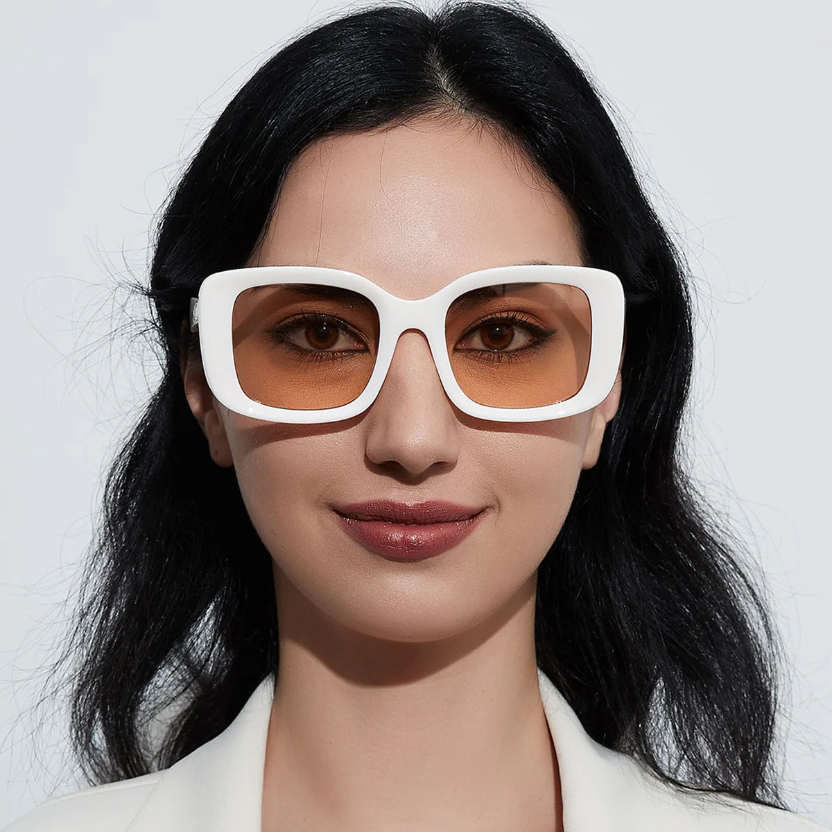 2024 Sunglasses Oversized Big Frame With Smooth Curved Edges and Mono Lens Shades 100% UV Protection 2024 Products