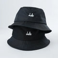 Adjustable Gorras Embroidery Quick Dry Polyester Beach Cap Custom Rubber Logo Quick Dry Black Polyester Fisherman Hat